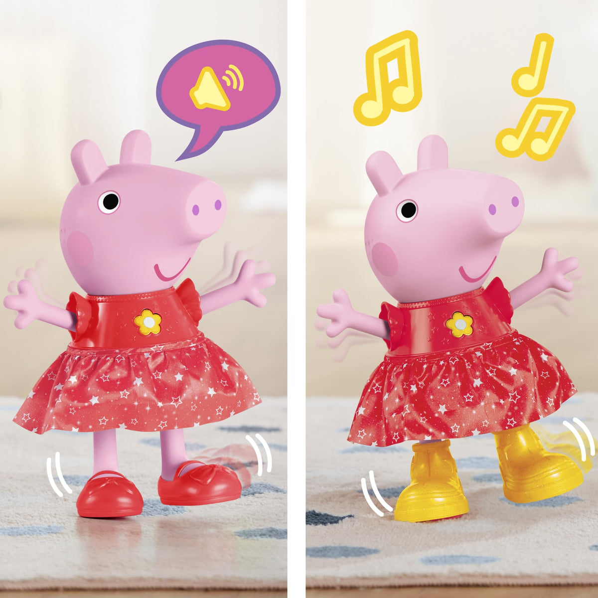 Peppa Pig Muddy Puddles Party Doll — Interactive Singing & Dancing Toy for Preschoolers (Ages 3+)