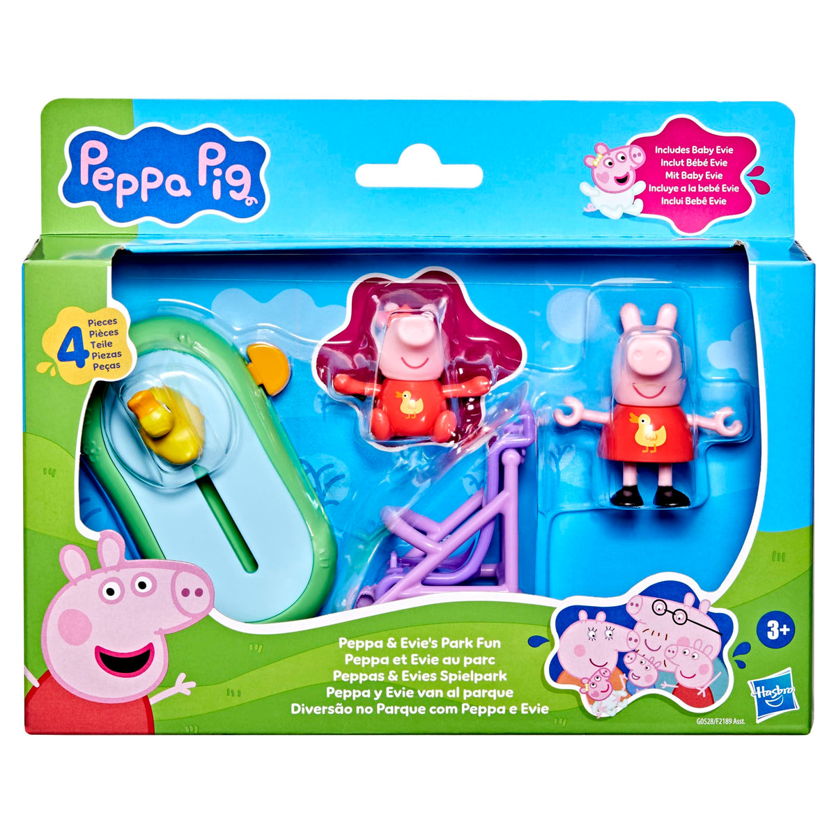 Peppa Pig Park Fun Playset – 2 Figures & 2 Accessories | Preschool Toys for Ages 3+