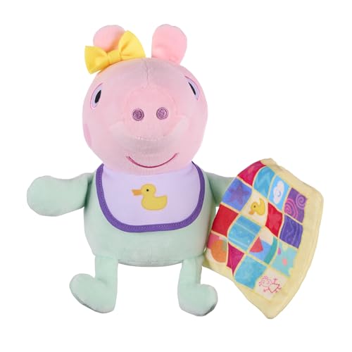 Peppa Pig Baby Evie with Blanket – Plush Toy for Toddlers 18 Months and Up