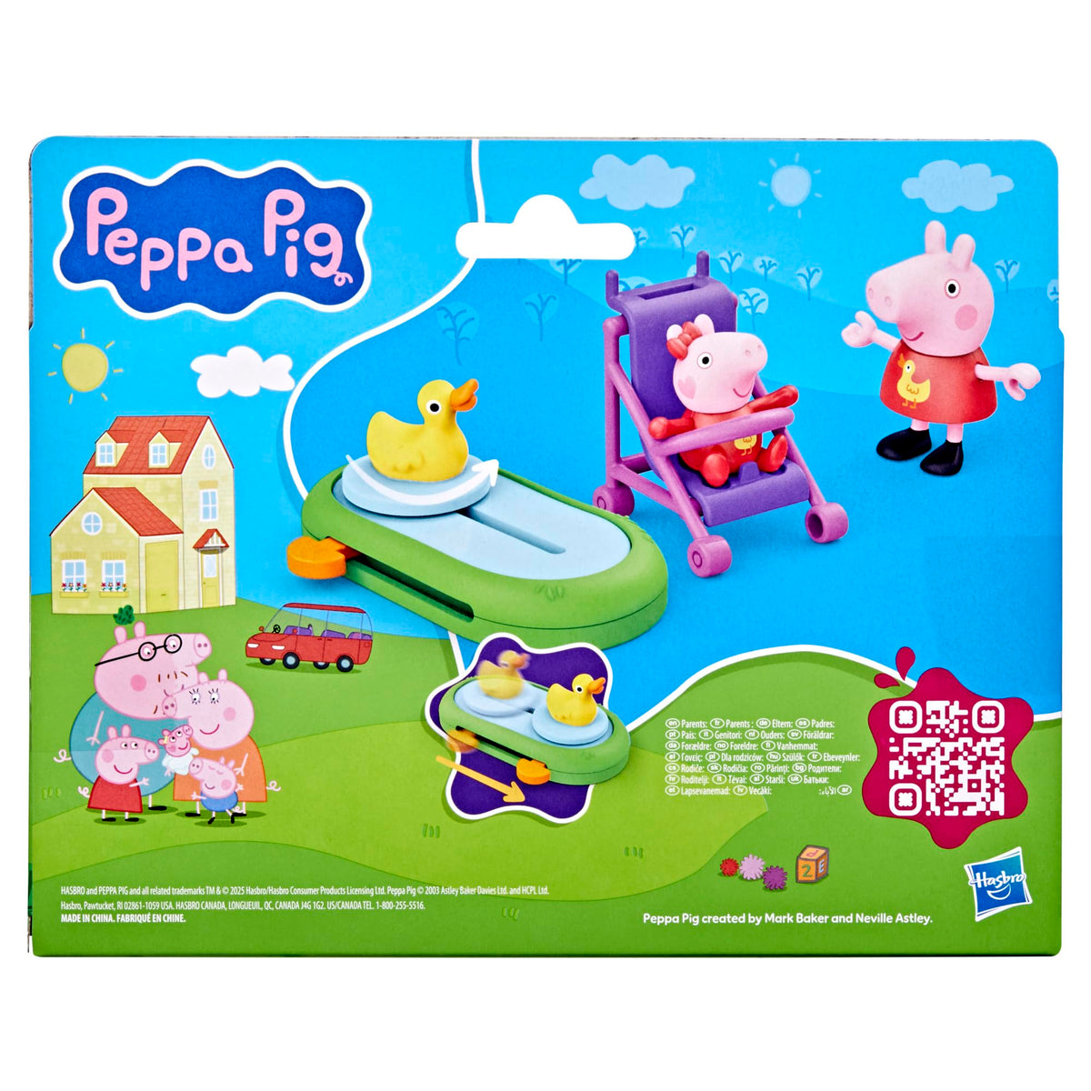 Peppa Pig Family of Five with Baby Evie – Poseable Figures Hold Hands | Preschool Toys 3+