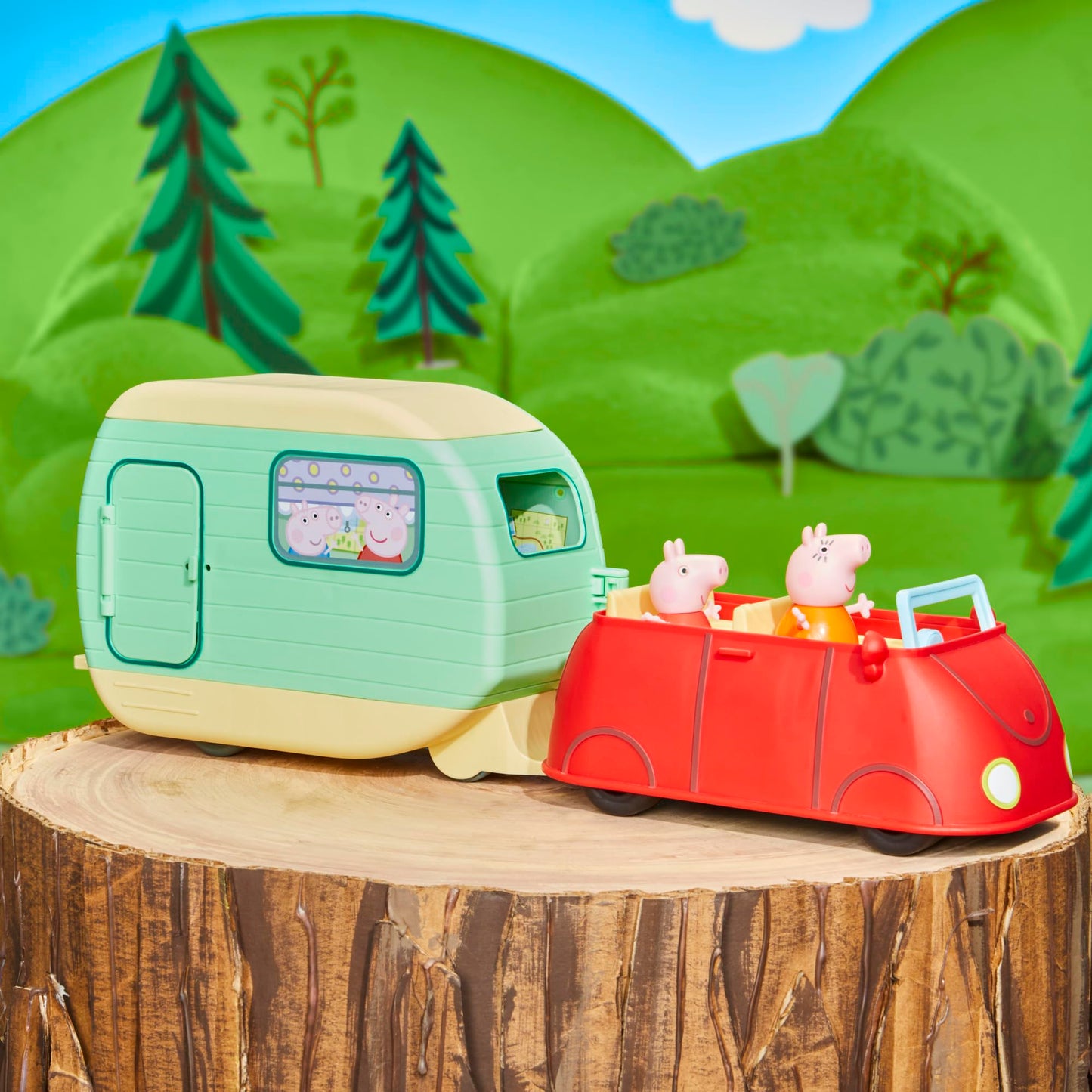 Peppa Pig Caravan Playset – 3 Figures, 6 Accessories | Preschool Toy Gift (Ages 3+)