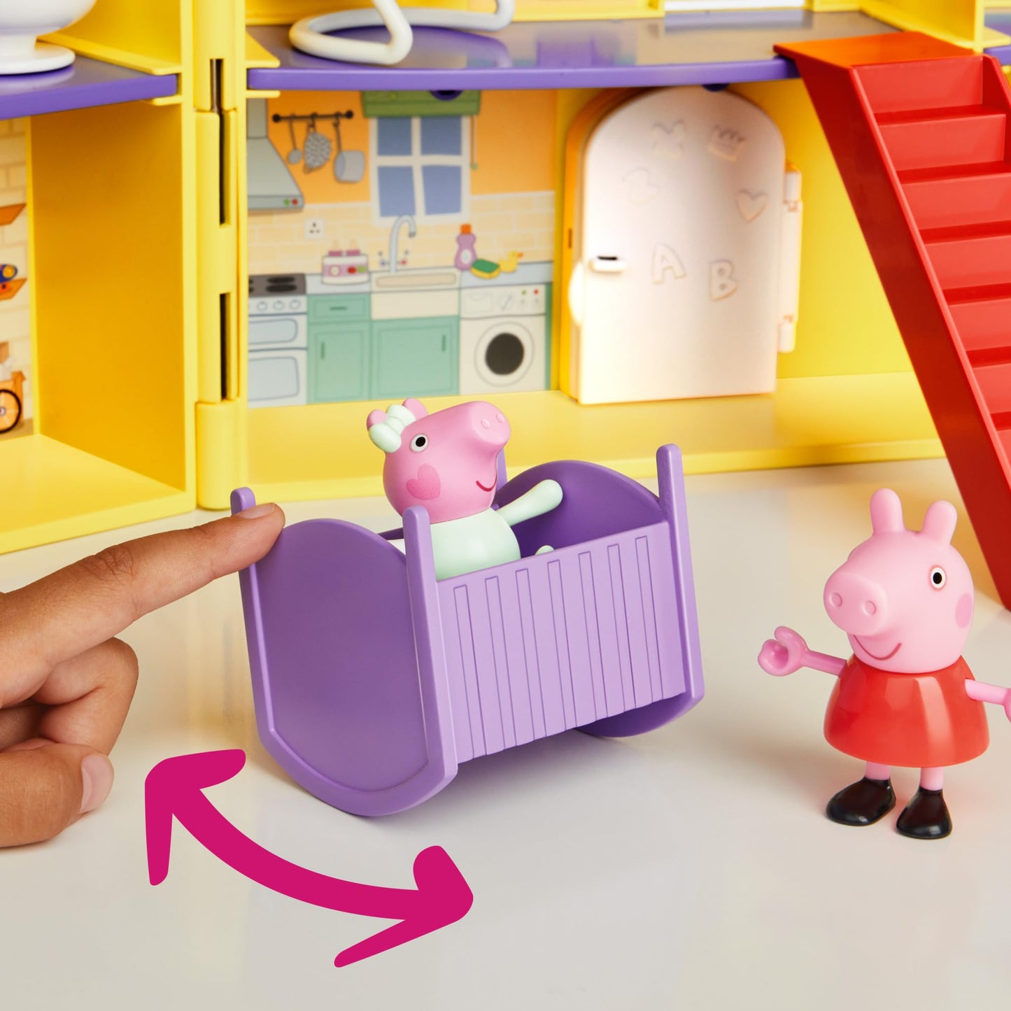 Peppa Pig Big Family House Playset with Baby Evie – 2025 Edition (3 Figures, 11 Accessories)