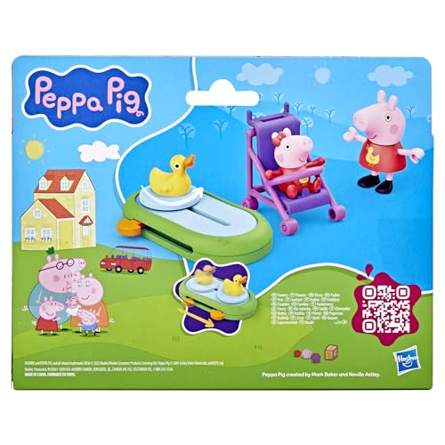 Peppa Pig Park Fun Playset – 2 Figures & 2 Accessories | Preschool Toys for Ages 3+