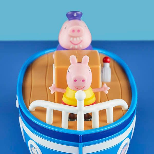 Peppa Pig Grandpa Pig’s Cabin Boat – Preschool Toy with Removable Deck & Rolling Wheels (Ages 3+)