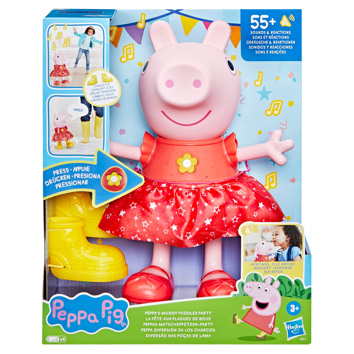 Peppa Pig Muddy Puddles Party Doll — Interactive Singing & Dancing Toy for Preschoolers (Ages 3+)