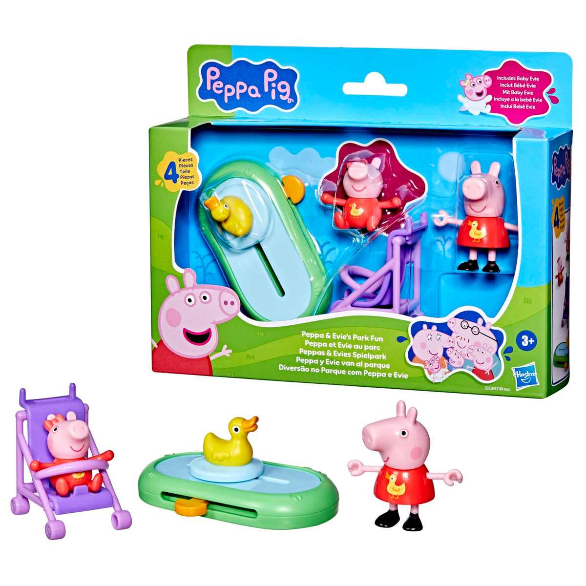 Peppa Pig Park Fun Playset – 2 Figures & 2 Accessories | Preschool Toys for Ages 3+