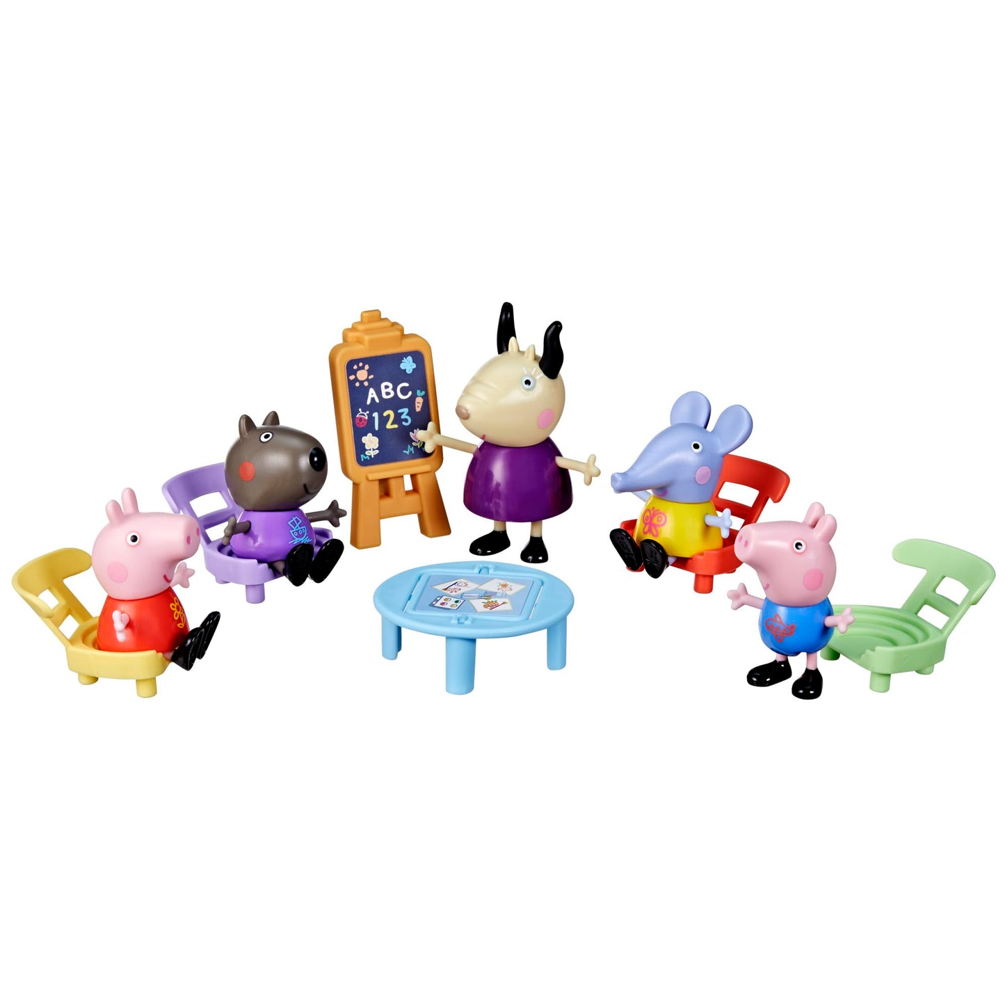 Pep Peppas Playgroup | Peppa Pig 5 Figures & Classroom Accessories Playset