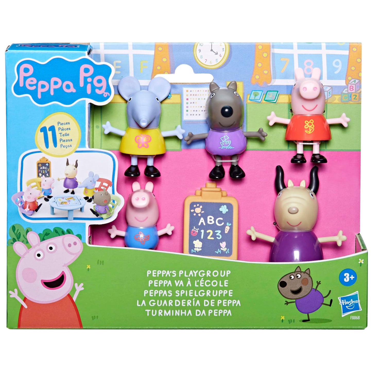 Pep Peppas Playgroup | Peppa Pig 5 Figures & Classroom Accessories Playset