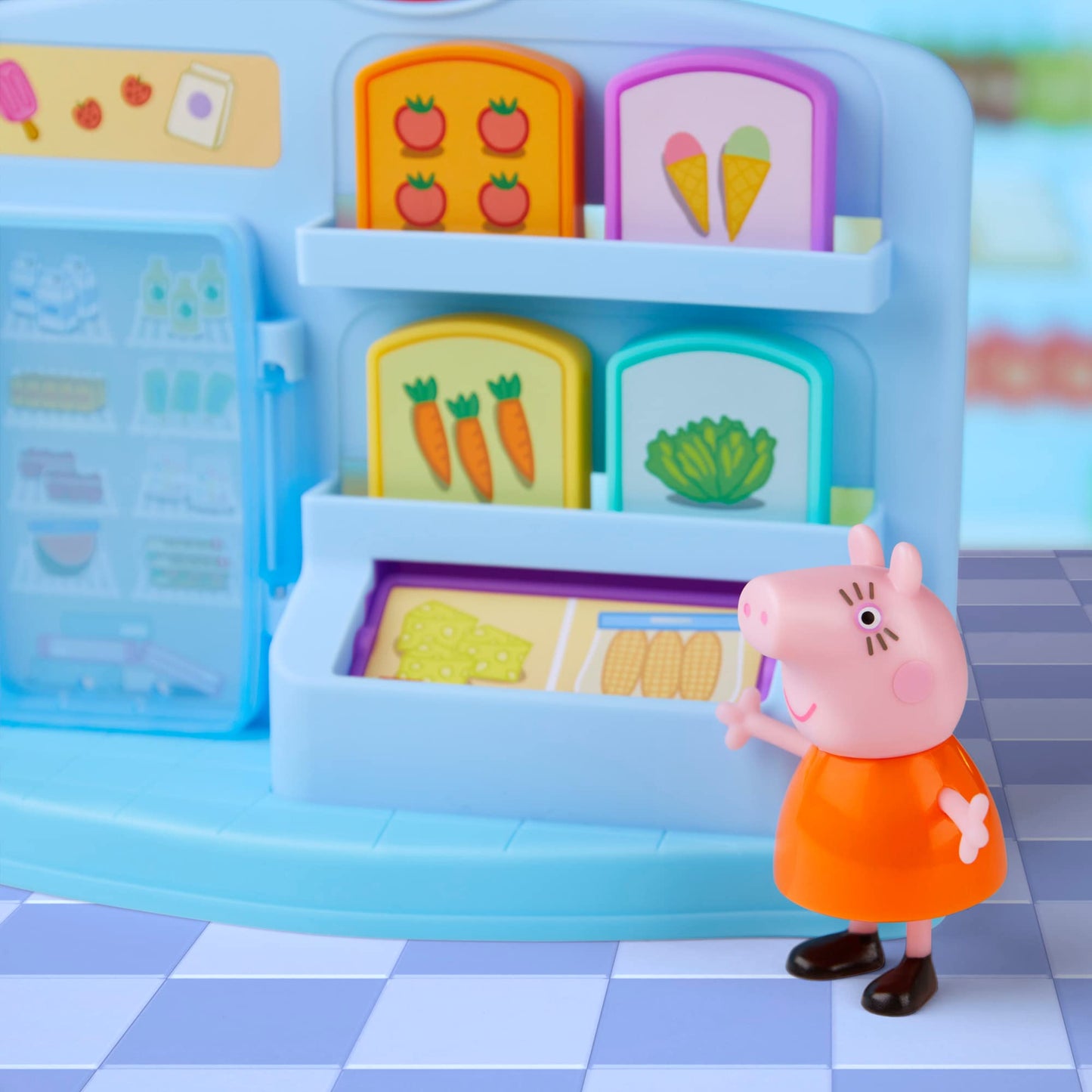 Peppa Pig Peppa’s Adventures Supermarket Playset – 2 Figures & 8 Accessories | Ages 3+