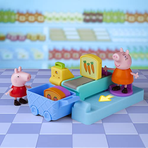 Peppa Pig Peppa’s Adventures Supermarket Playset – 2 Figures & 8 Accessories | Ages 3+