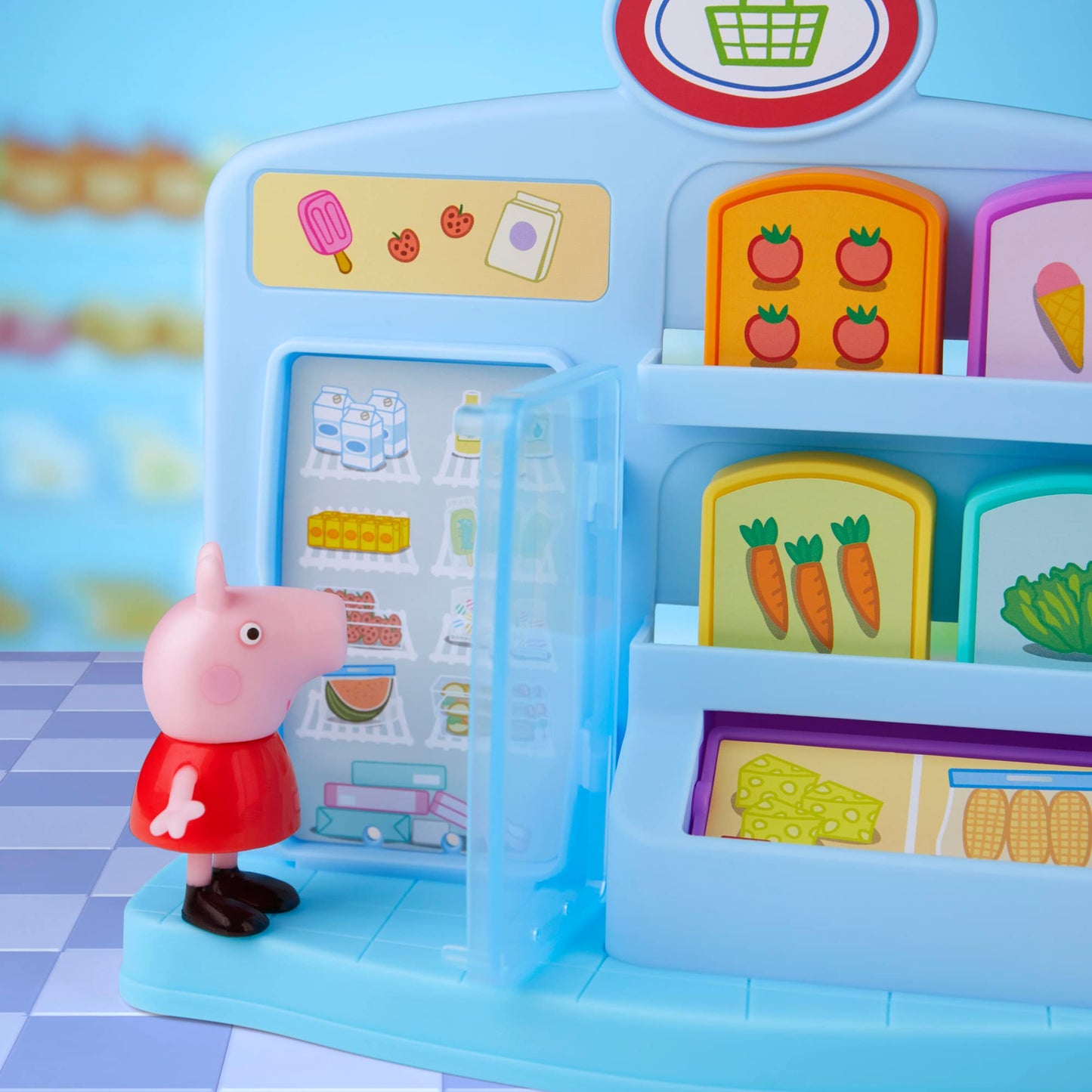 Peppa Pig Peppa’s Adventures Supermarket Playset – 2 Figures & 8 Accessories | Ages 3+