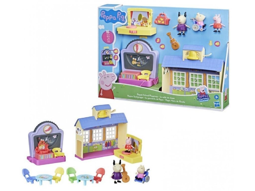 Peppa Pig Peppa’s Adventures Playset – School Playgroup Preschool Toy for Ages 3+
