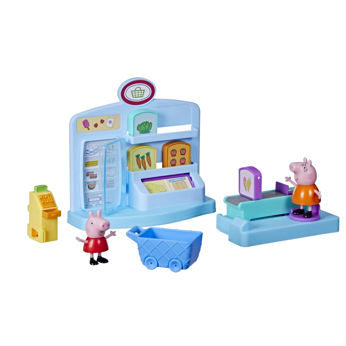 Peppa Pig Peppa’s Adventures Supermarket Playset – 2 Figures & 8 Accessories | Ages 3+