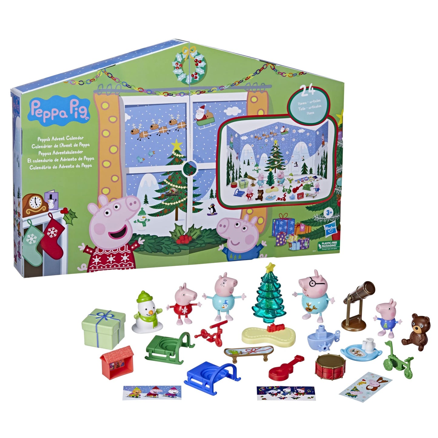 Peppa Pig Peppa’s Kids Advent Calendar – 24 Surprises & 4 Holiday Family Figures | Ages 3+