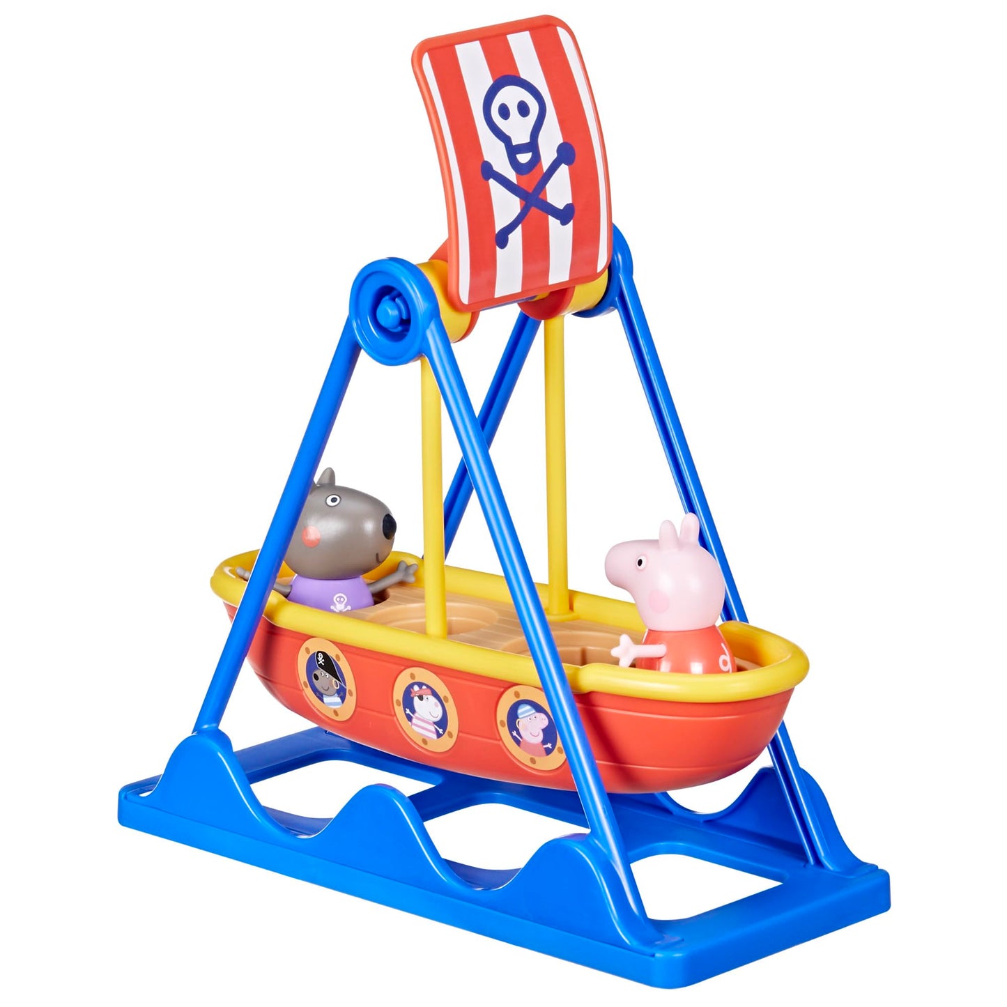 Peppa Pig Pirate Ride Playset with Swinging Ship & 2 Figures | Preschool Boat Toys