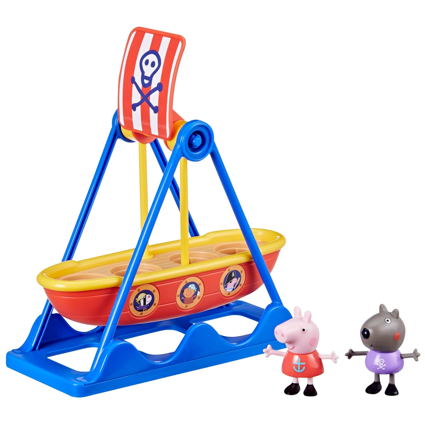 Peppa Pig Pirate Ride Playset with Swinging Ship & 2 Figures | Preschool Boat Toys