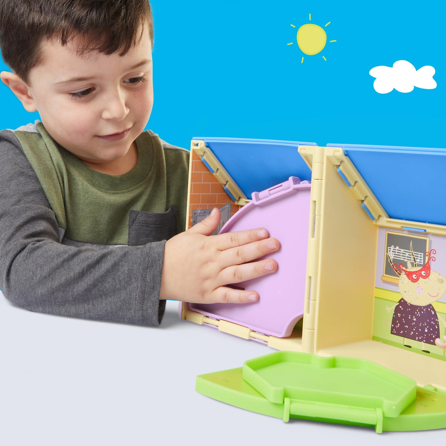 Peppa Pig Pop-Open Playgroup Playset with Figure – 3+ Preschool Toy