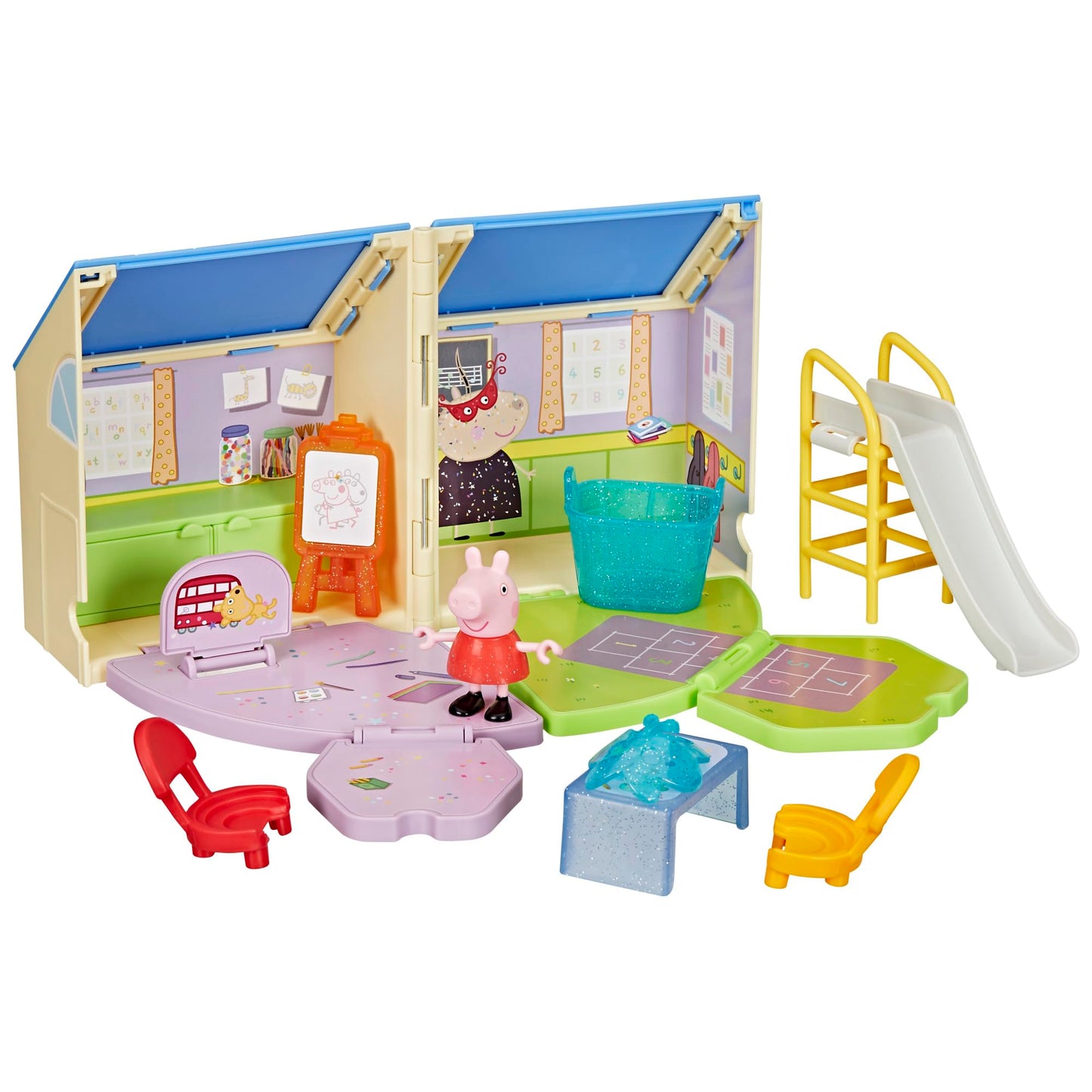 Peppa Pig Pop-Open Playgroup Playset with Figure – 3+ Preschool Toy