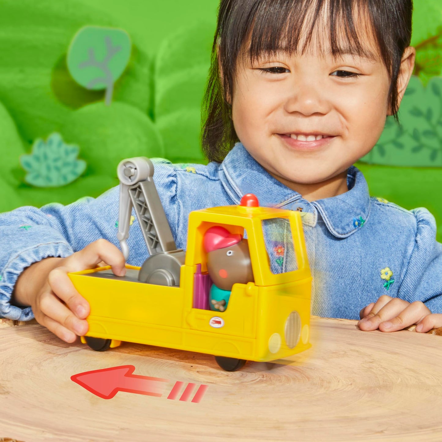 Peppa Pig Granddad Dog's Tow Truck Set — Construction Vehicle & Figure for Preschoolers 3+