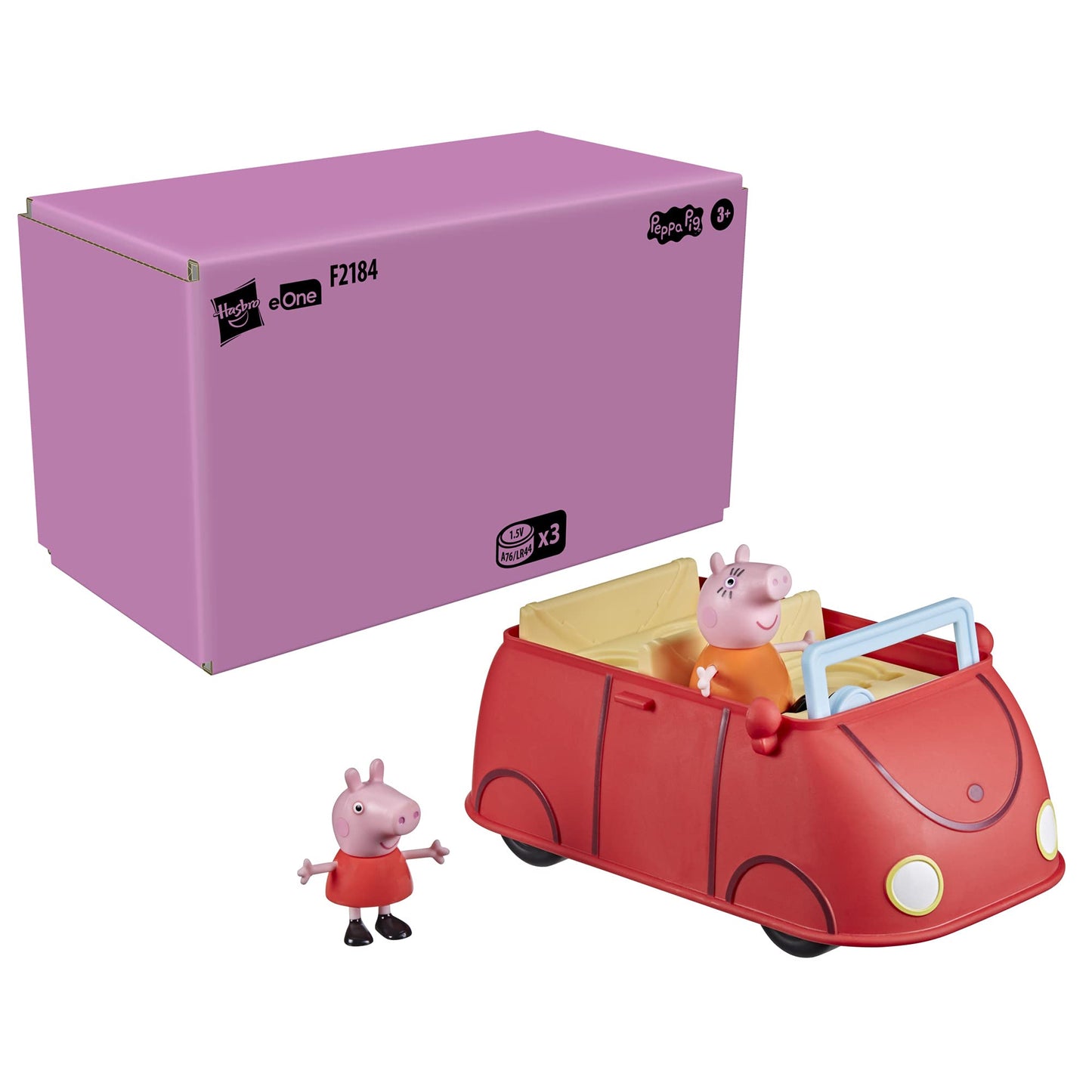 Peppa Pig Red Car Toy with 2 Figures – Ages 3+ | Peppa’s Adventures