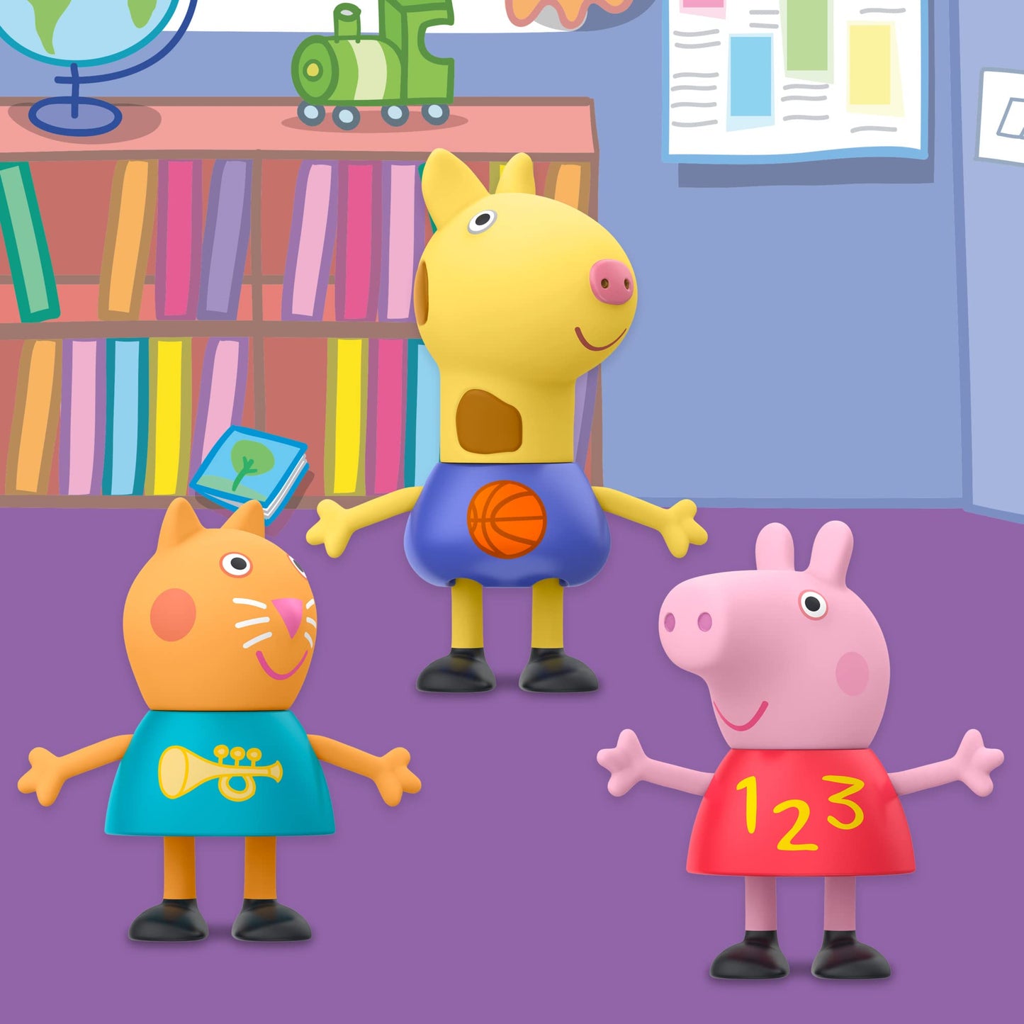 Peppa Pig School Classroom Figures 8-Pack – 3-Inch Poseable Toys for Imaginative Play | Amazon Exclusive