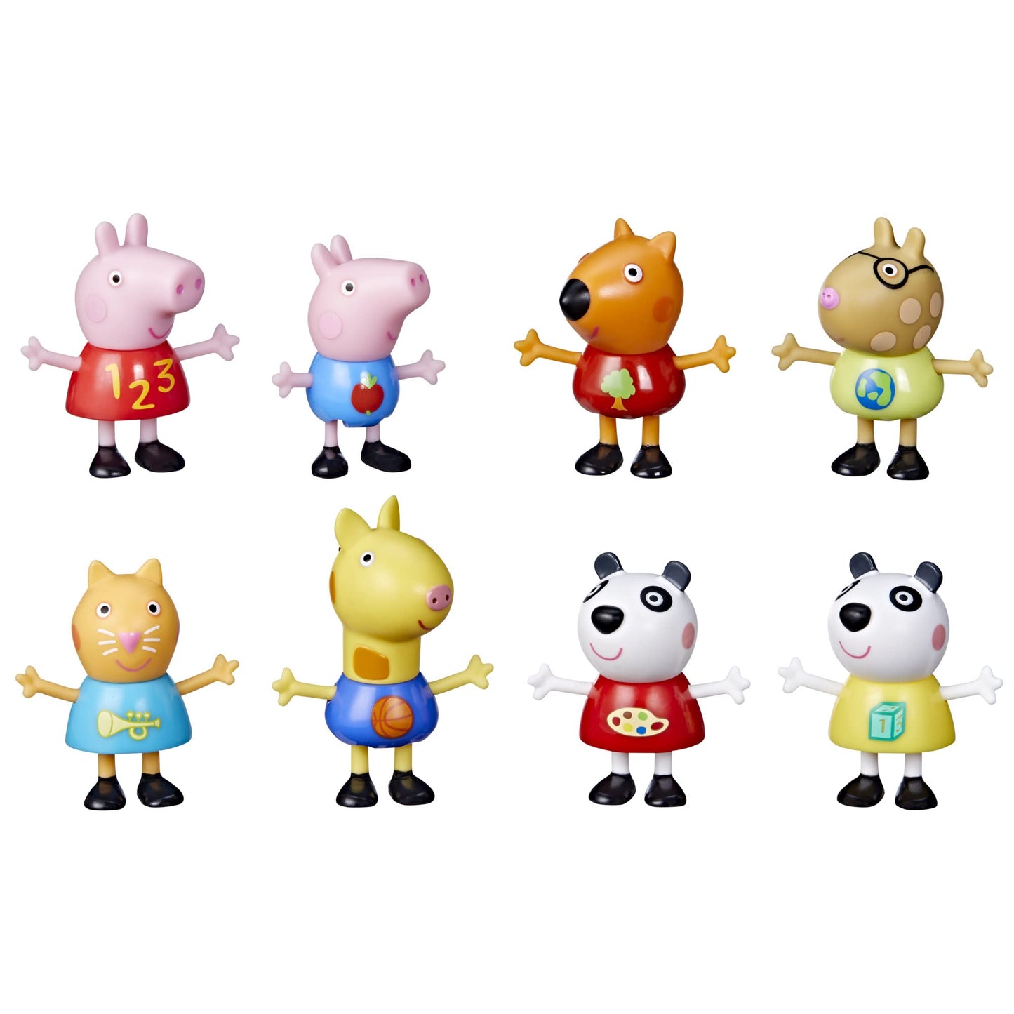 Peppa Pig School Classroom Figures 8-Pack – 3-Inch Poseable Toys for Imaginative Play | Amazon Exclusive