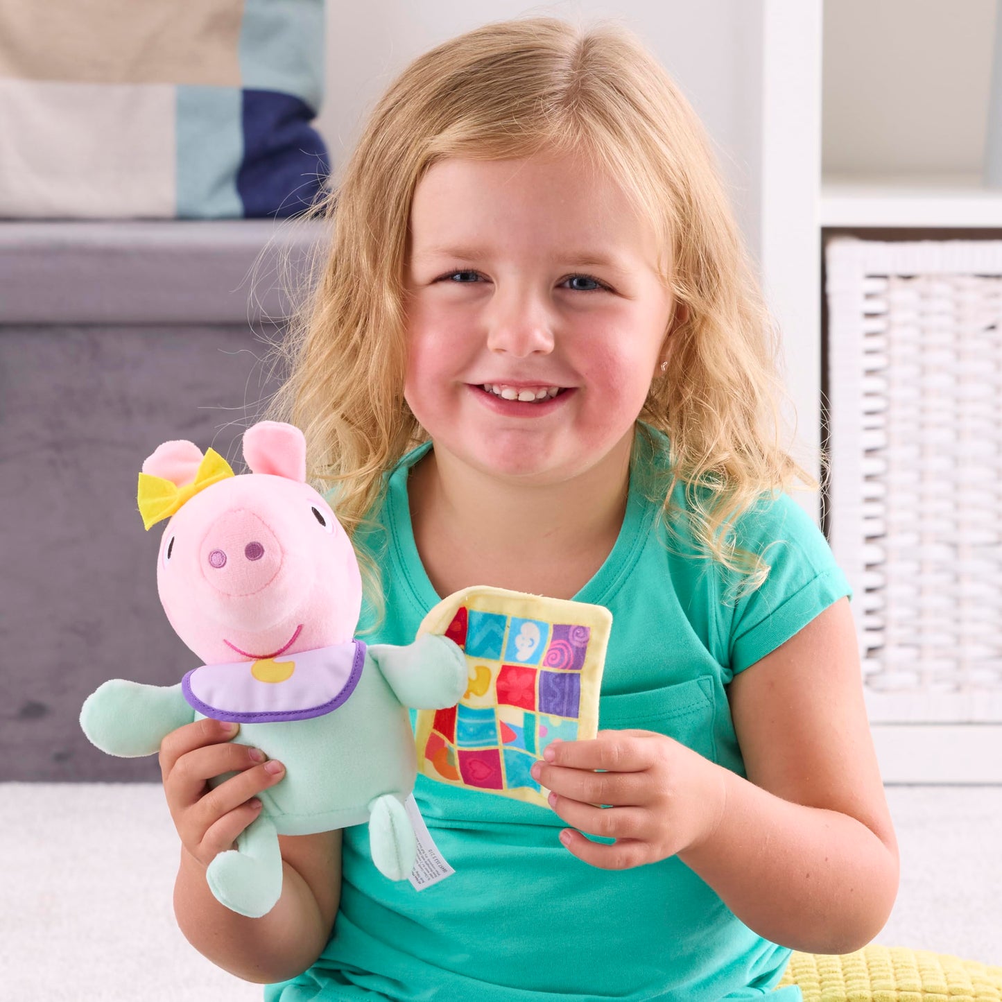 Peppa Pig Baby Evie with Blanket – Plush Toy for Toddlers 18 Months and Up