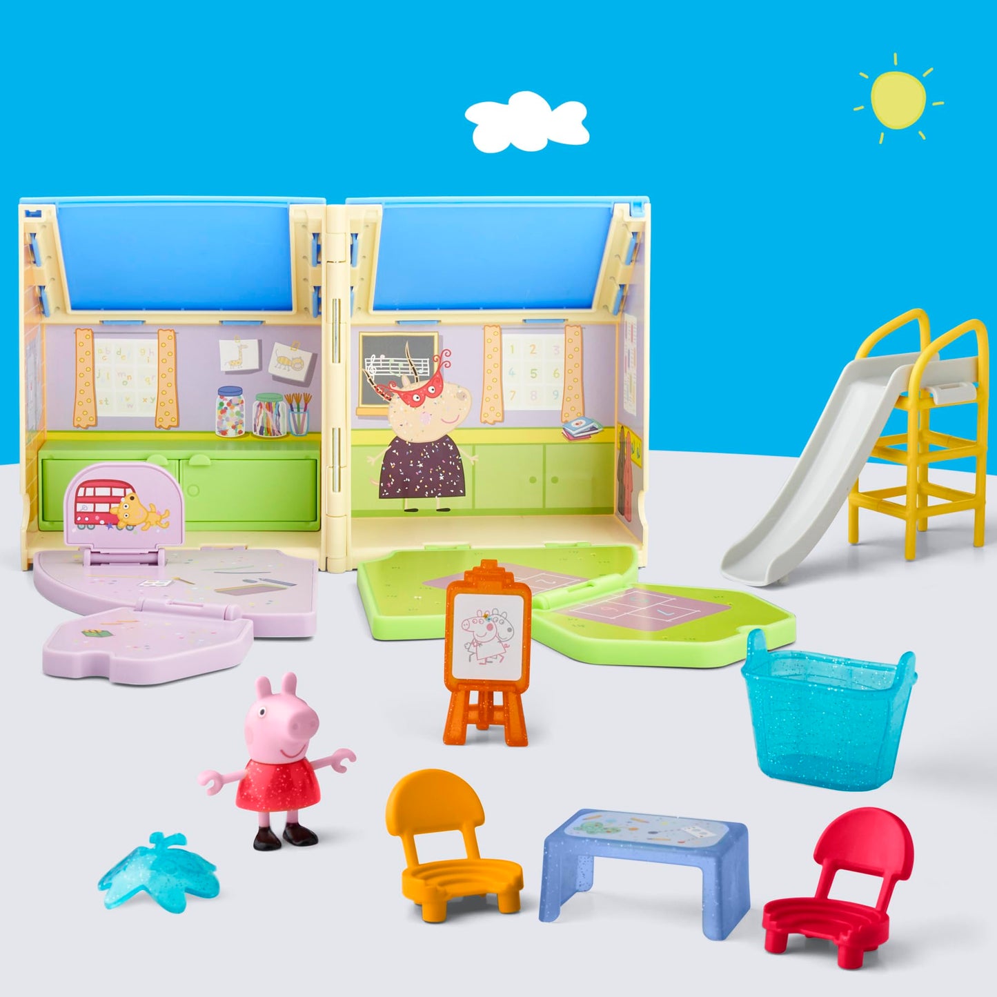 Peppa Pig Pop-Open Playgroup Playset with Figure – 3+ Preschool Toy