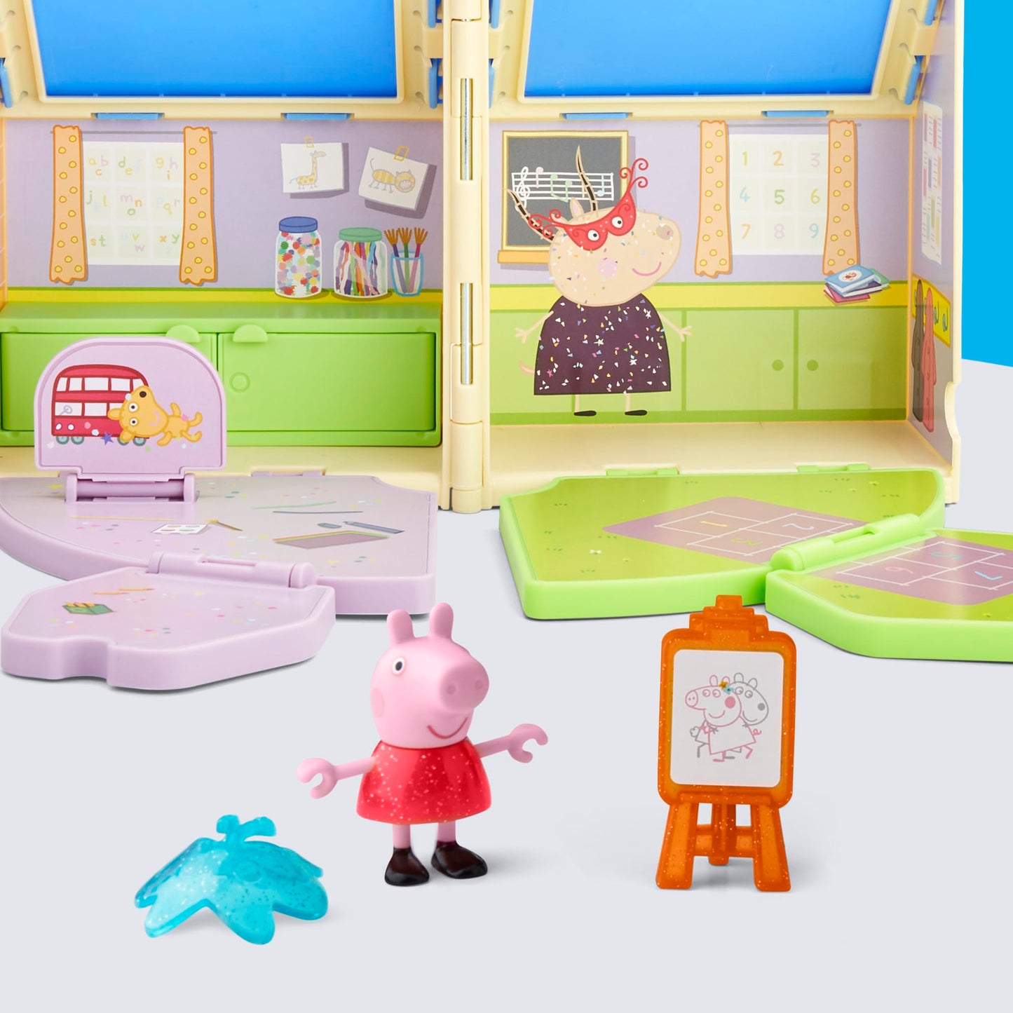 Peppa Pig Pop-Open Playgroup Playset with Figure – 3+ Preschool Toy