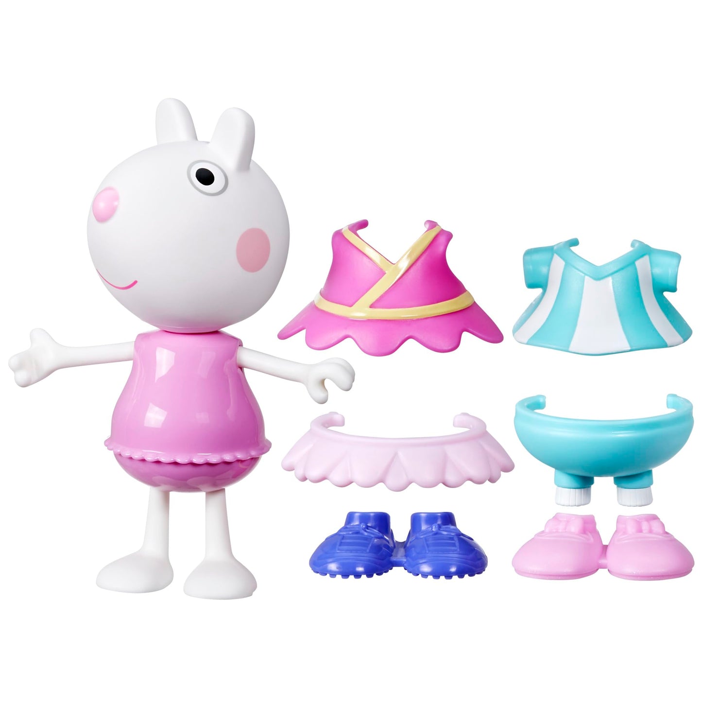 Peppa Pig Suzy Sheep Dress-Up Figure with 6 Easy-On Accessories — 6-Inch Preschool Toy