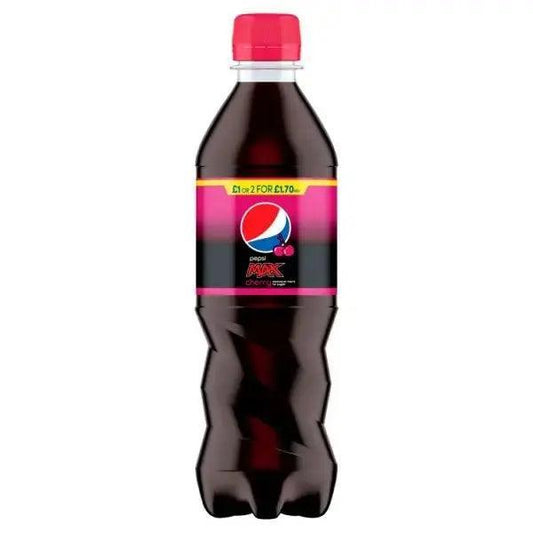 Pepsi Max Cherry No Sugar Cola Bottle PMP 500ml (Case of 12)