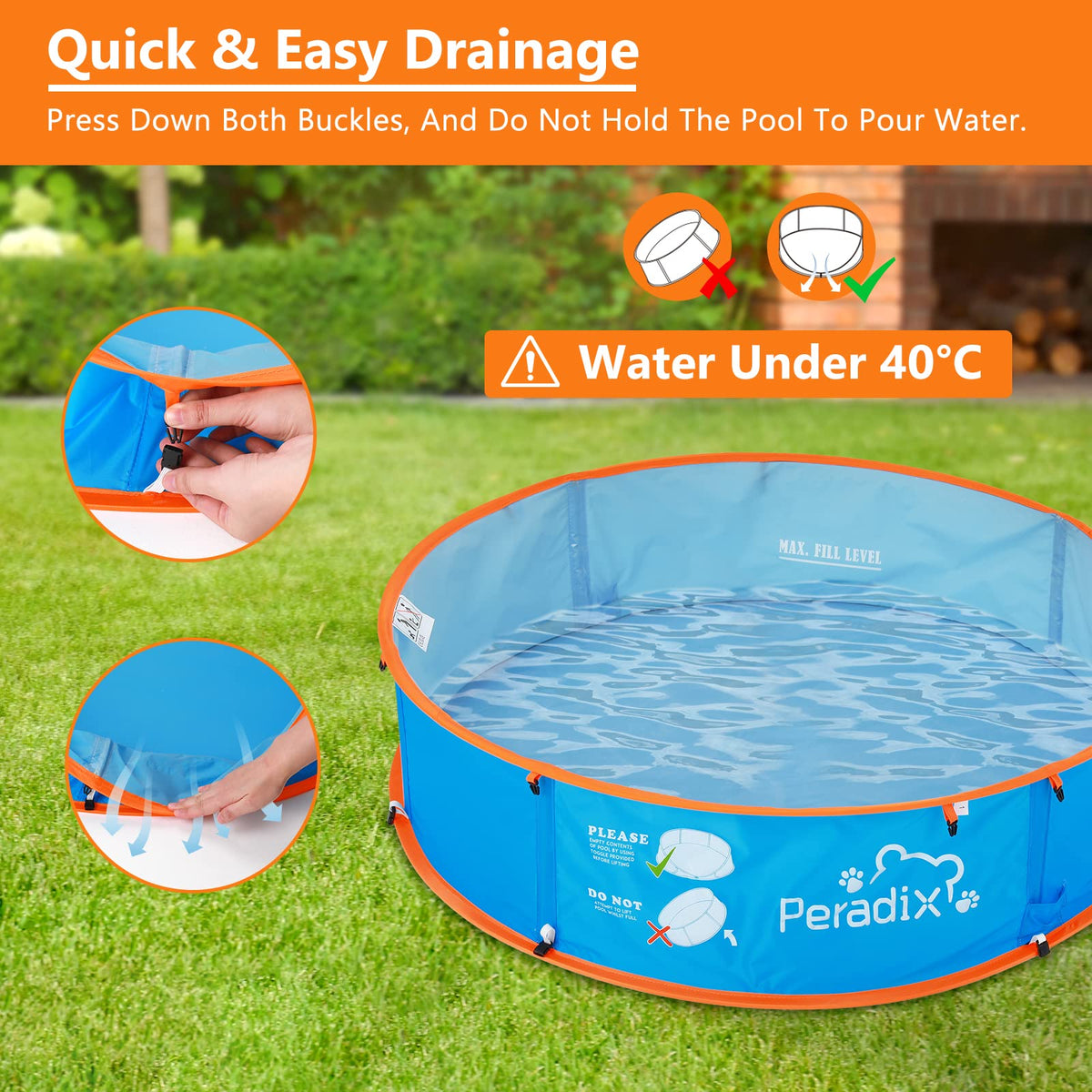 Peradix 4-in-1 Pop Up Pool Tent for Kids & Pets – Beach & Indoor Play