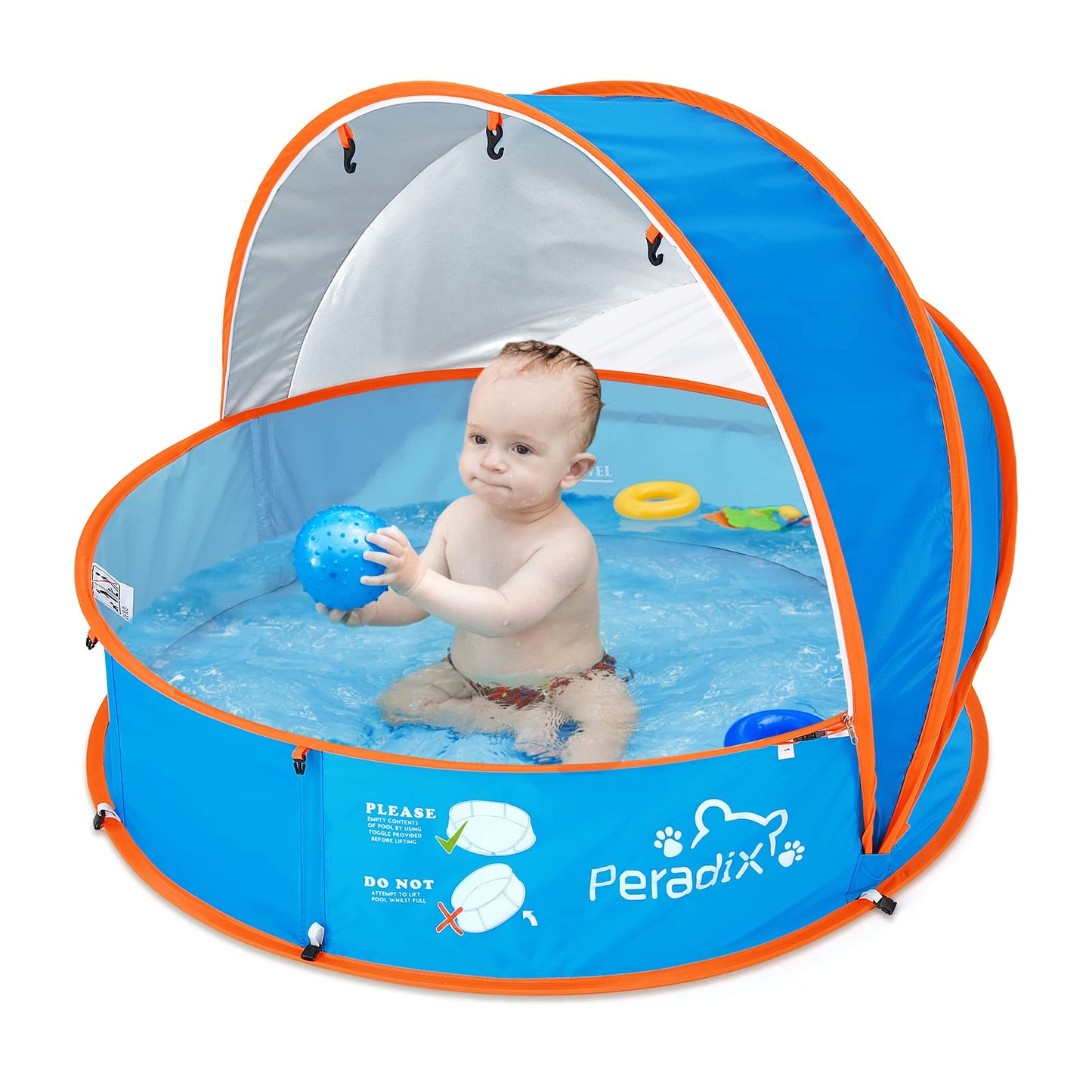 Peradix 4-in-1 Pop Up Pool Tent for Kids & Pets – Beach & Indoor Play