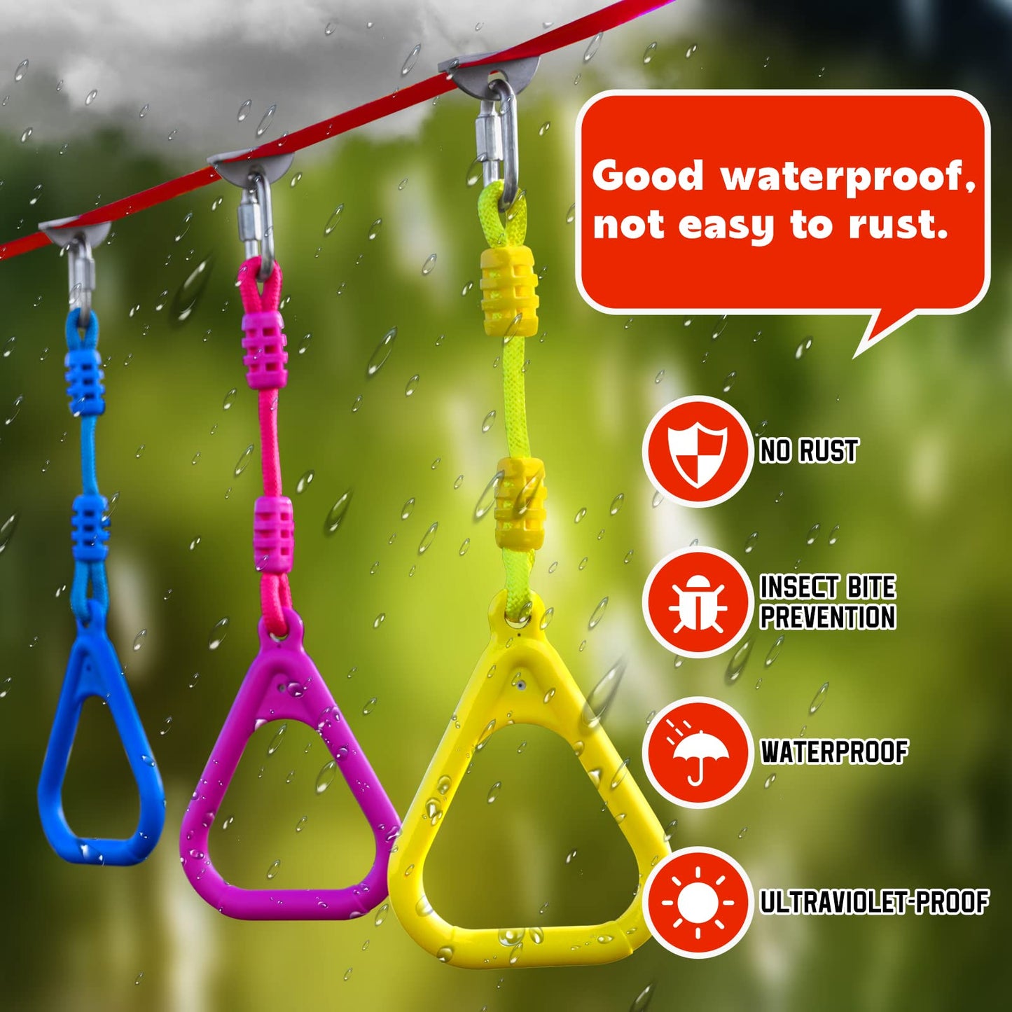 Perantlb Ninja Warrior Obstacle Course for Kids - Outdoor Slackline Playground Equipment