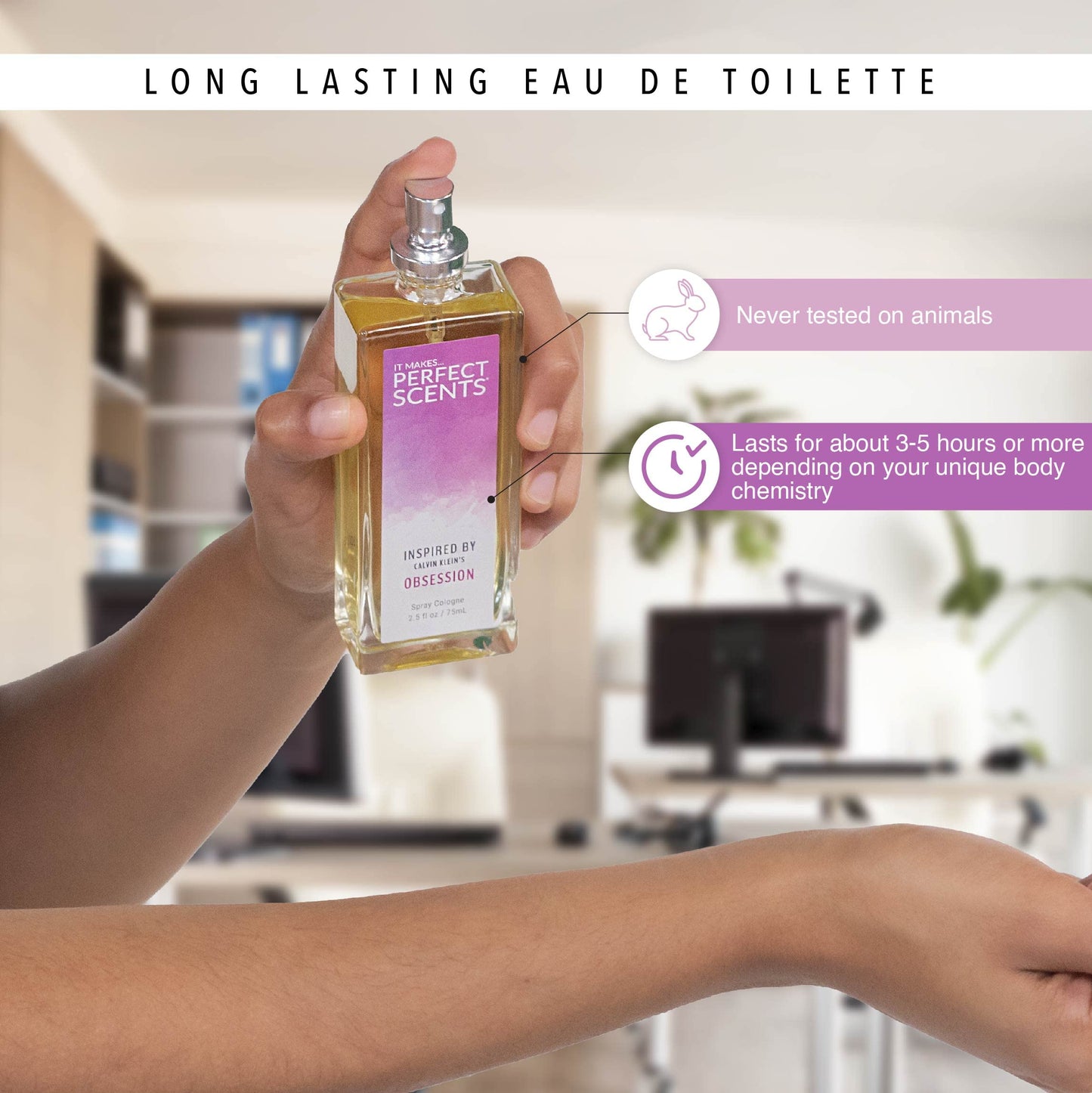 Perfect Scents Obsession – Women’s Eau de Toilette | Vegan, Paraben-Free, Cruelty-Free 2.5 fl oz