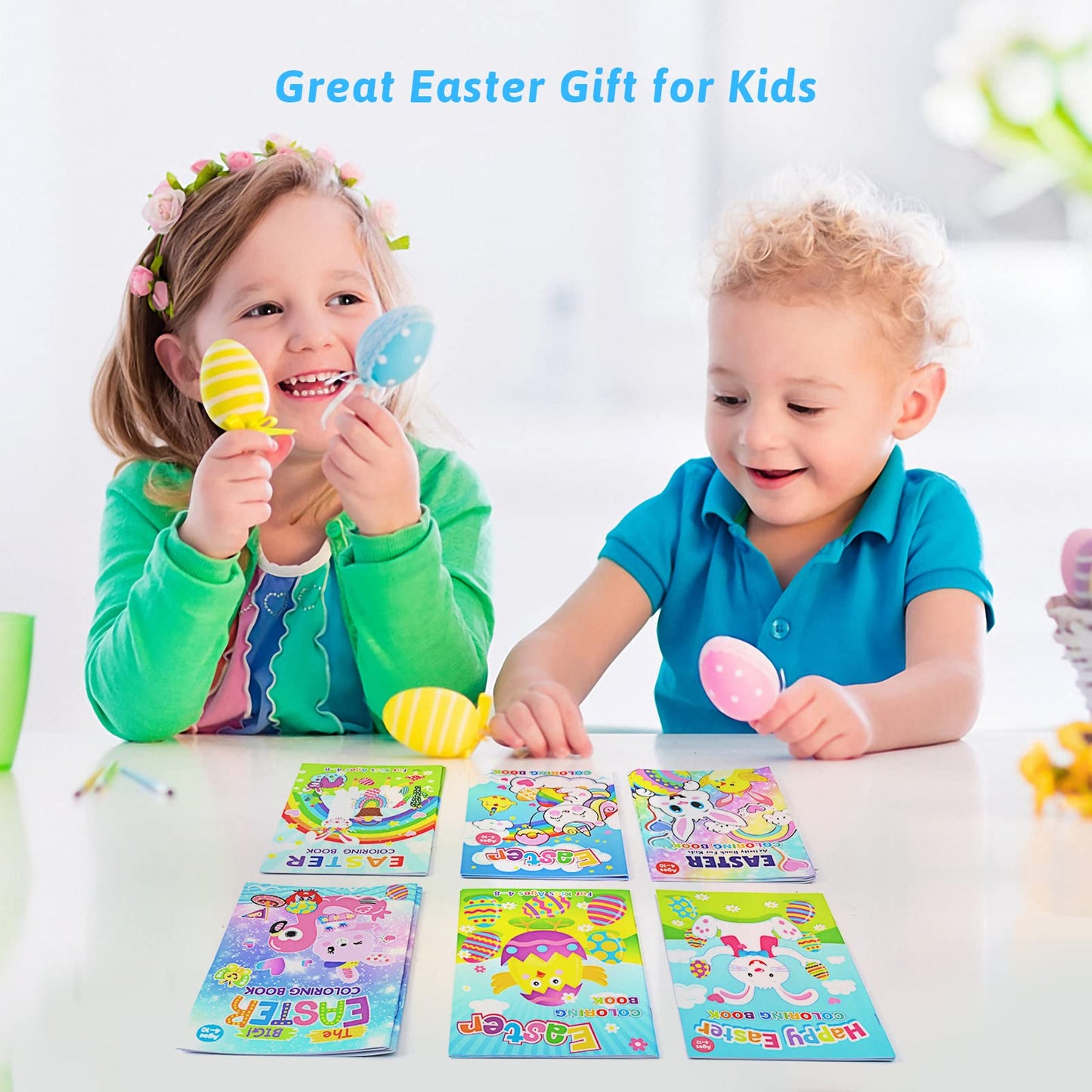 PERFQU 12-Pack Easter Coloring Books for Kids — Party Favors & Basket Stuffers