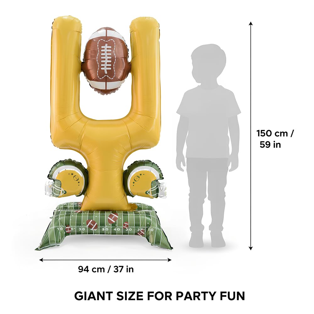 Permcoly 59-Inch Standing Football Goal Post Balloon for Party Decorations | Indoor & Outdoor