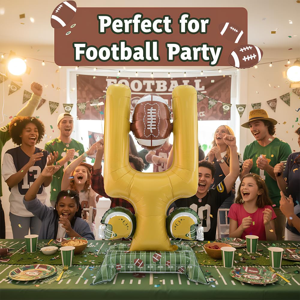 Permcoly 59-Inch Standing Football Goal Post Balloon for Party Decorations | Indoor & Outdoor