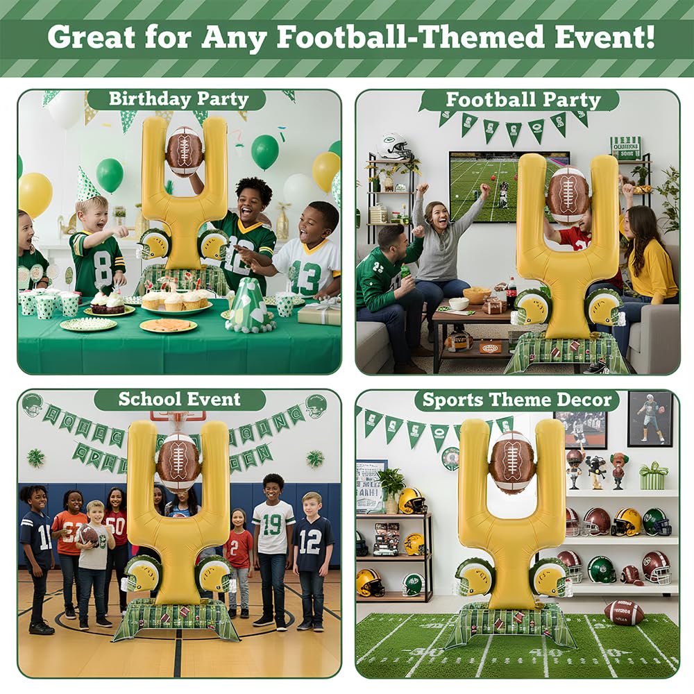 Permcoly 59-Inch Standing Football Goal Post Balloon for Party Decorations | Indoor & Outdoor