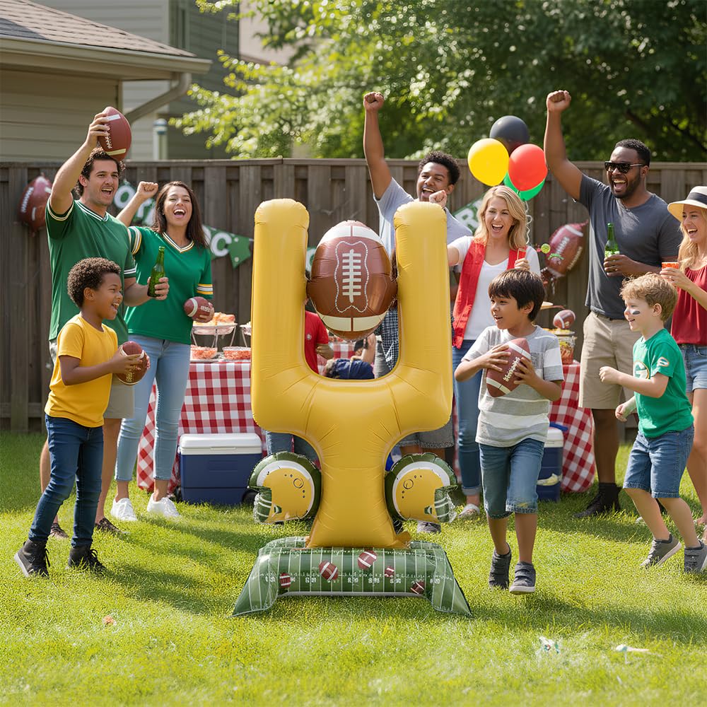 Permcoly 59-Inch Standing Football Goal Post Balloon for Party Decorations | Indoor & Outdoor