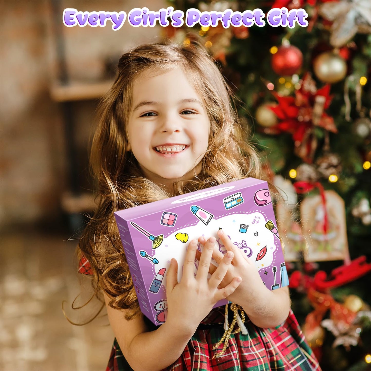 PERRYHOME Kids Makeup Kit for Girls – 2-in-1 Unicorn Cosmetic Set