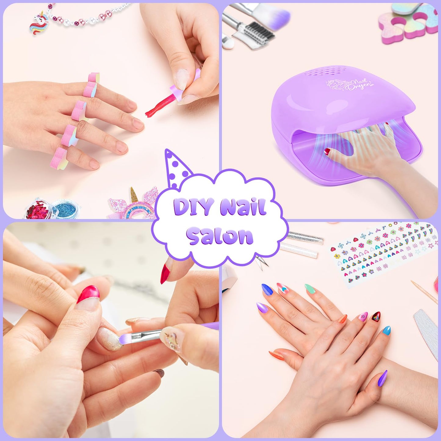 PERRYHOME Kids Makeup Kit for Girls – 2-in-1 Unicorn Cosmetic Set