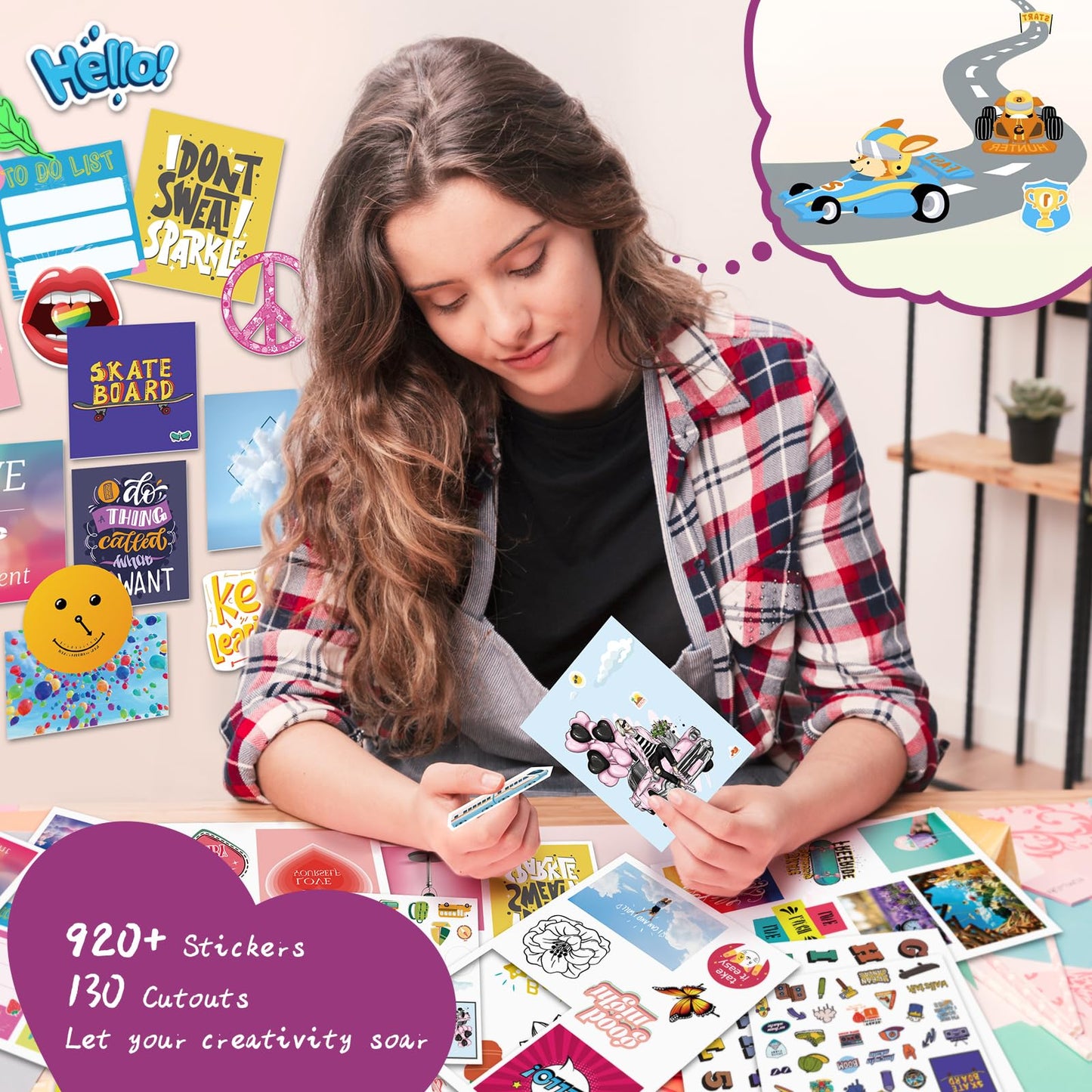 PERRYHOME 1300+ Pcs Wall Collage Kit for Teens | DIY Bedroom Decor for Teen Girls