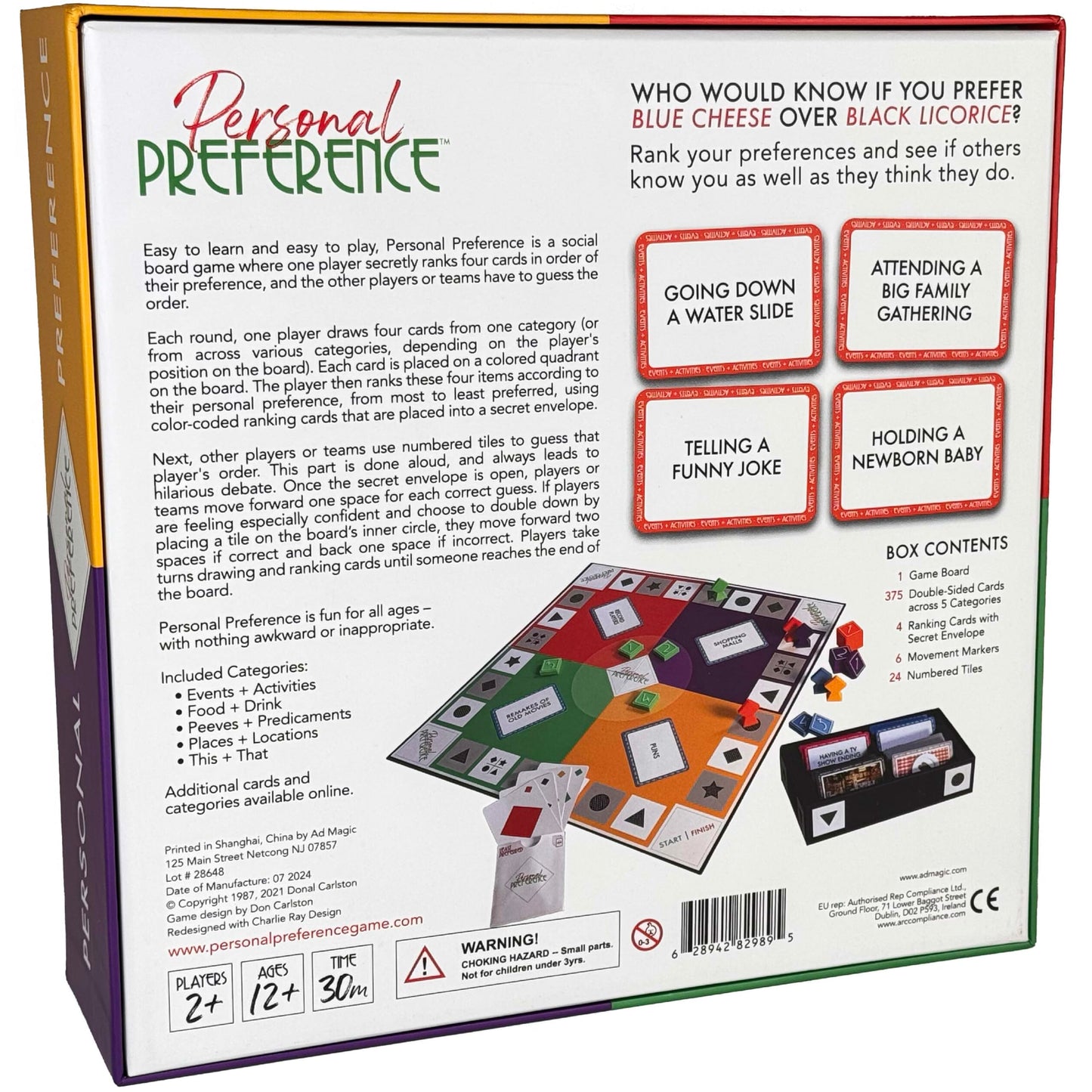 Personal Preference Board Game - Updated Edition with 750 Cards for 2-12 Players | Family Party Game