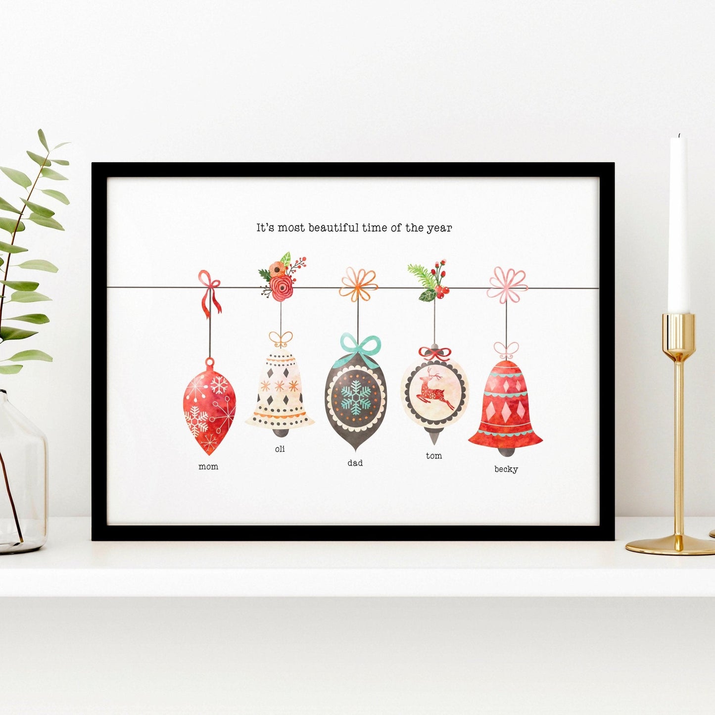 Custom family gifts for Christmas | wall art print