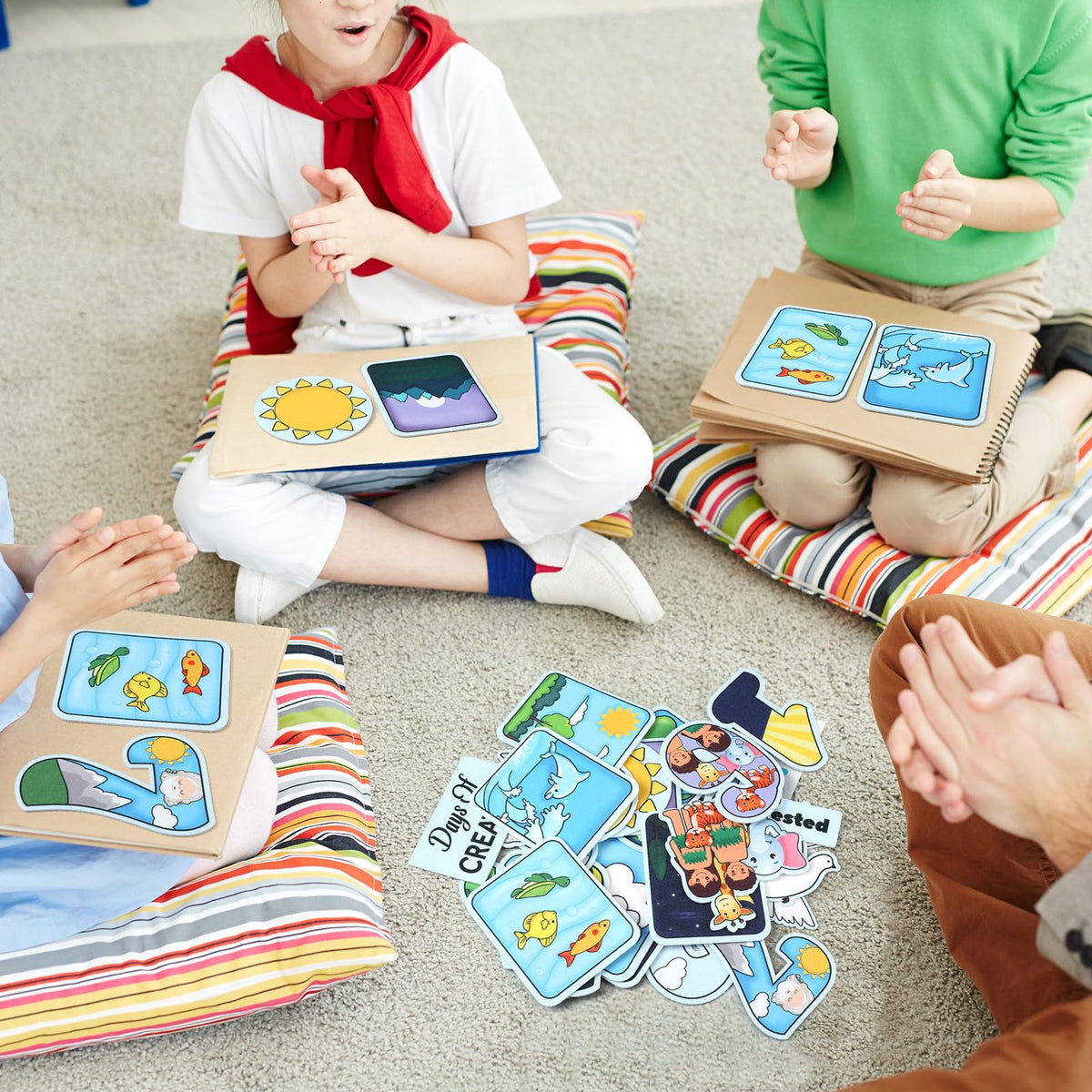 Peryiter Creation Story Felt Board – 23 Days of Creation Bible Storyboard Sets for Preschool & Kids