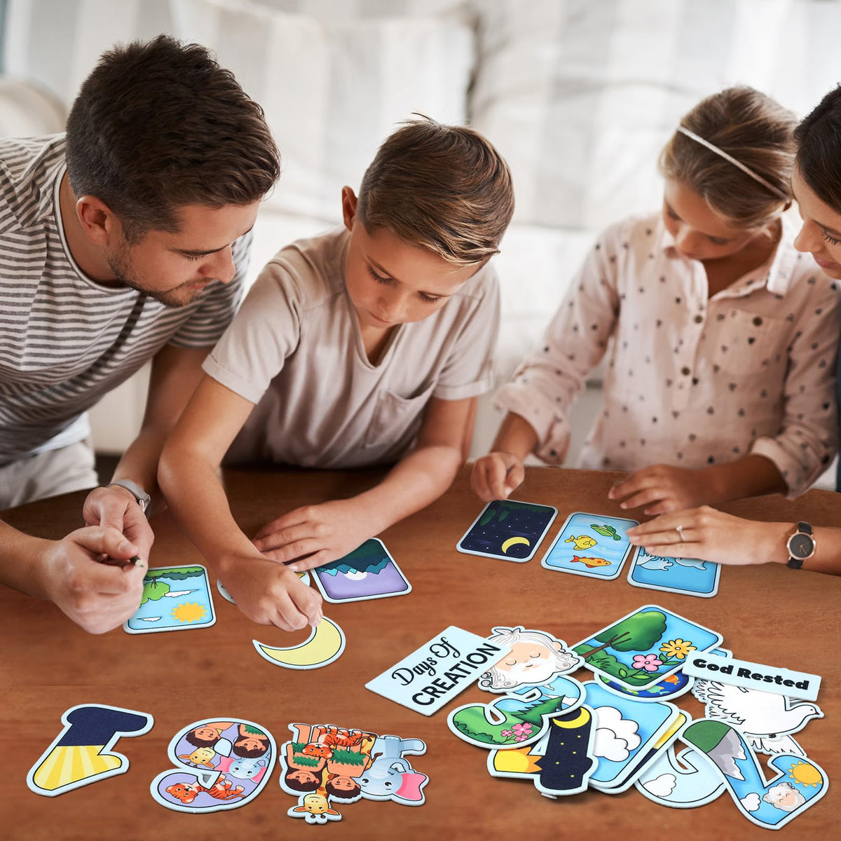 Peryiter Creation Story Felt Board – 23 Days of Creation Bible Storyboard Sets for Preschool & Kids