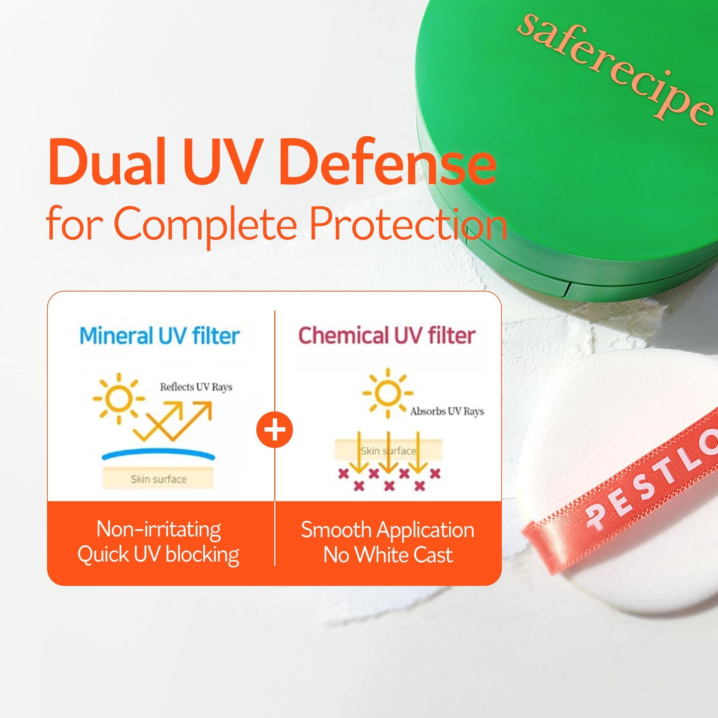 PESTLO Saferecipe Sun Pact SPF50+ PA+++ Grinding Dial Compact