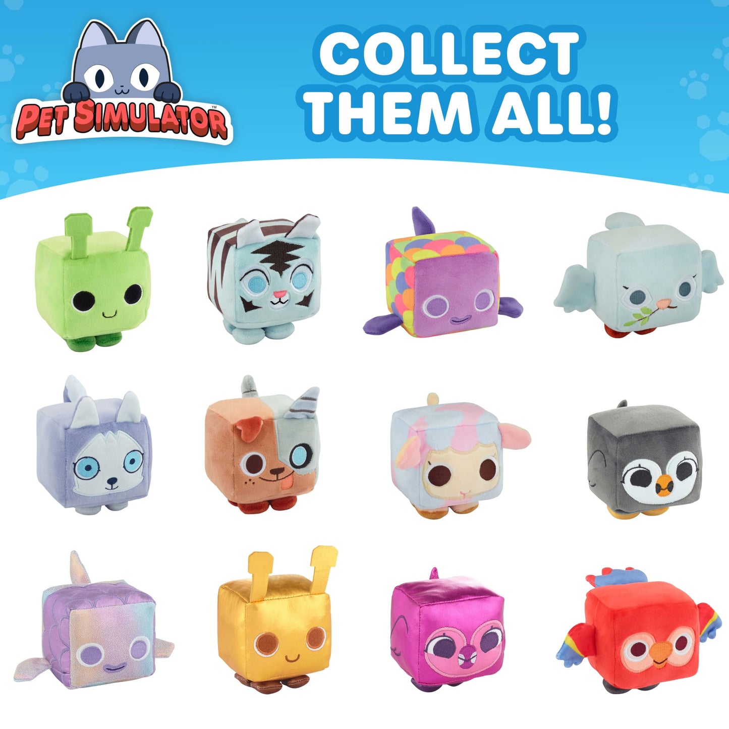 PET Simulator Mystery Pet Treasure Plush Series 2 4in Tall + Epic & Rare DLC Codes
