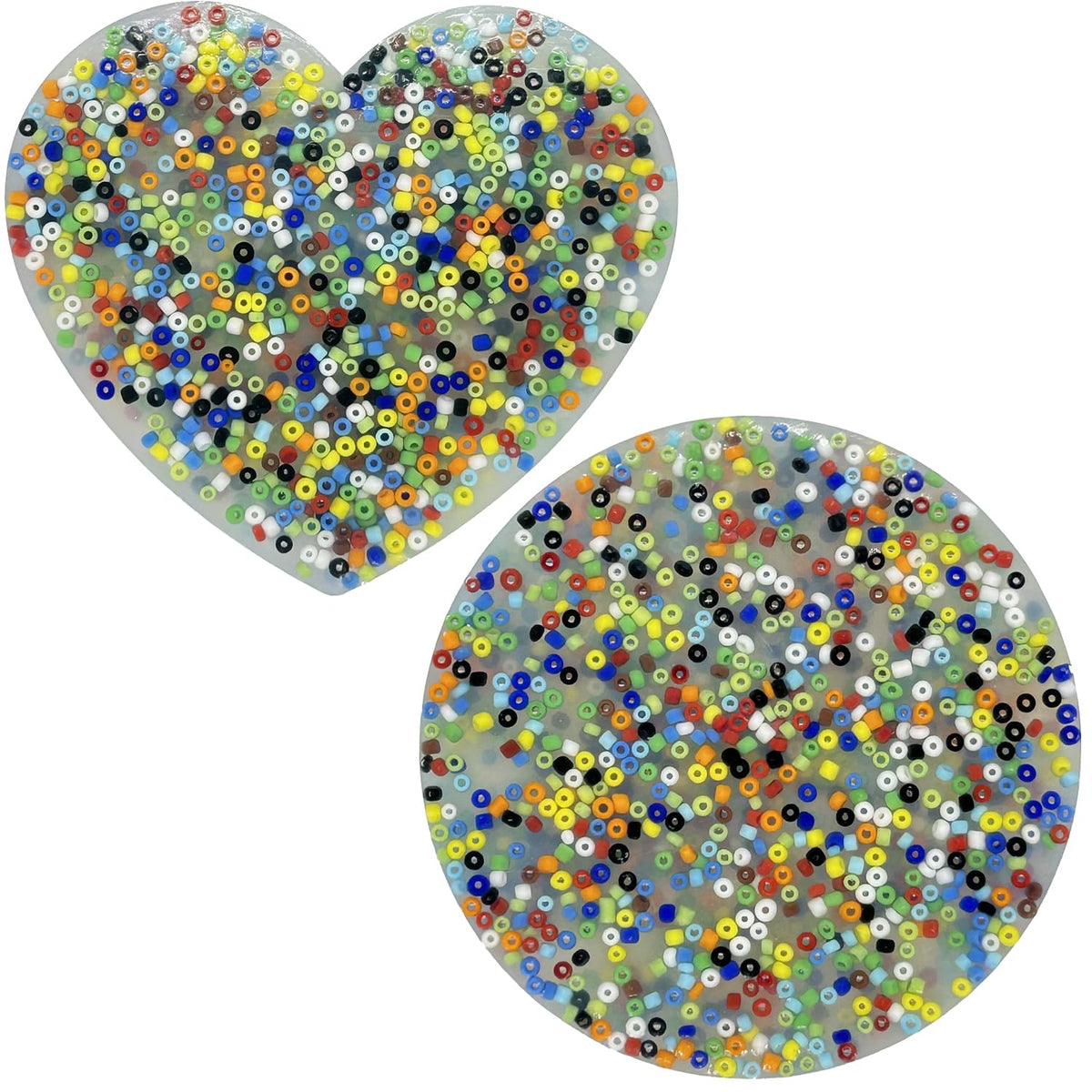 PETBSNVB 2-Pack Circle & Heart Picking Pad — Skin Picking Fidget Toy